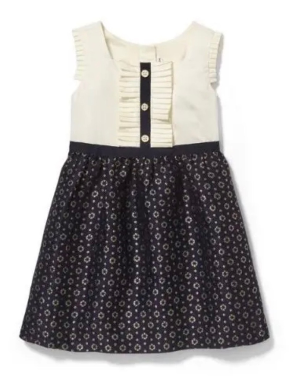 Janie and Jack 3-6 Month Ivory Navy Gold Special Occasion Dress Holiday Party